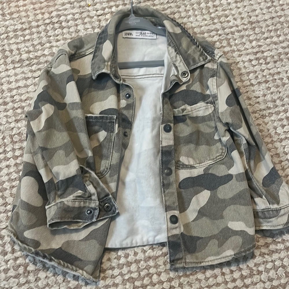 Zara Camo Shacket- 18-24 months